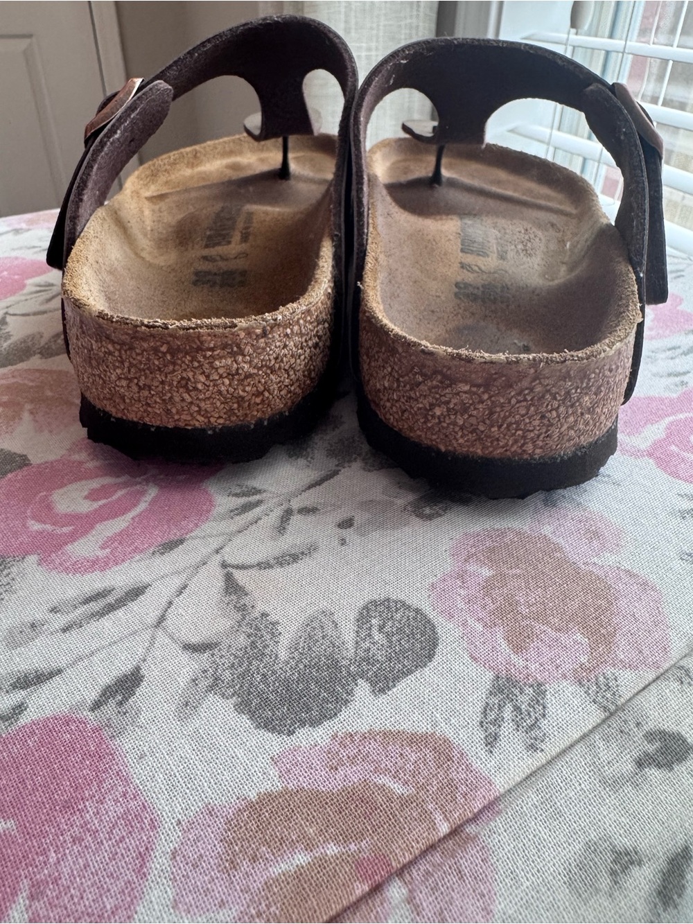 Birkenstock Gizeh Brown Suede Thong Sandals - Picture 10 of 14